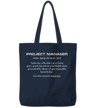 Project Manager Definition Tote Bags - Navy