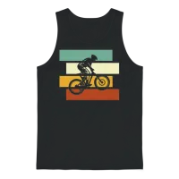 Mountainbike Retro Unisex Tank Top - Black – 1