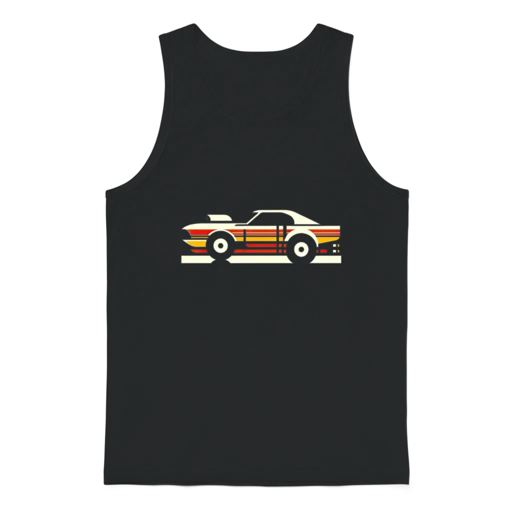 Vintage Speed Stripe Car โ Cars & Muscle Gift Unisex Tank Top - Black