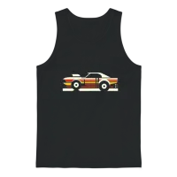 Vintage Speed Stripe Car — Cars & Muscle Gift Unisex Tank Top - Black – 1