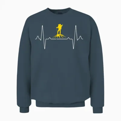 Hiking Heartbeat Unisex Sweatshirt - Dark Heather