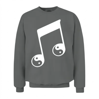 Music Note Unisex Sweatshirt - Graphite Heather