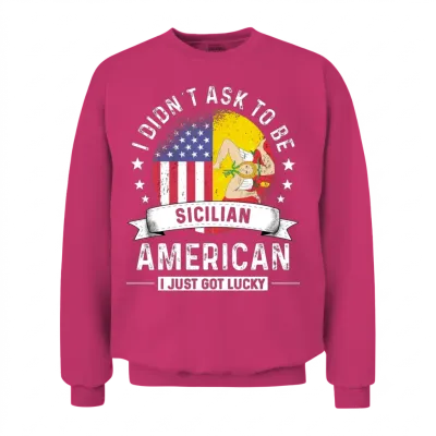 Sicilian American Patriot Funny Humor Unisex Sweatshirt - Heliconia