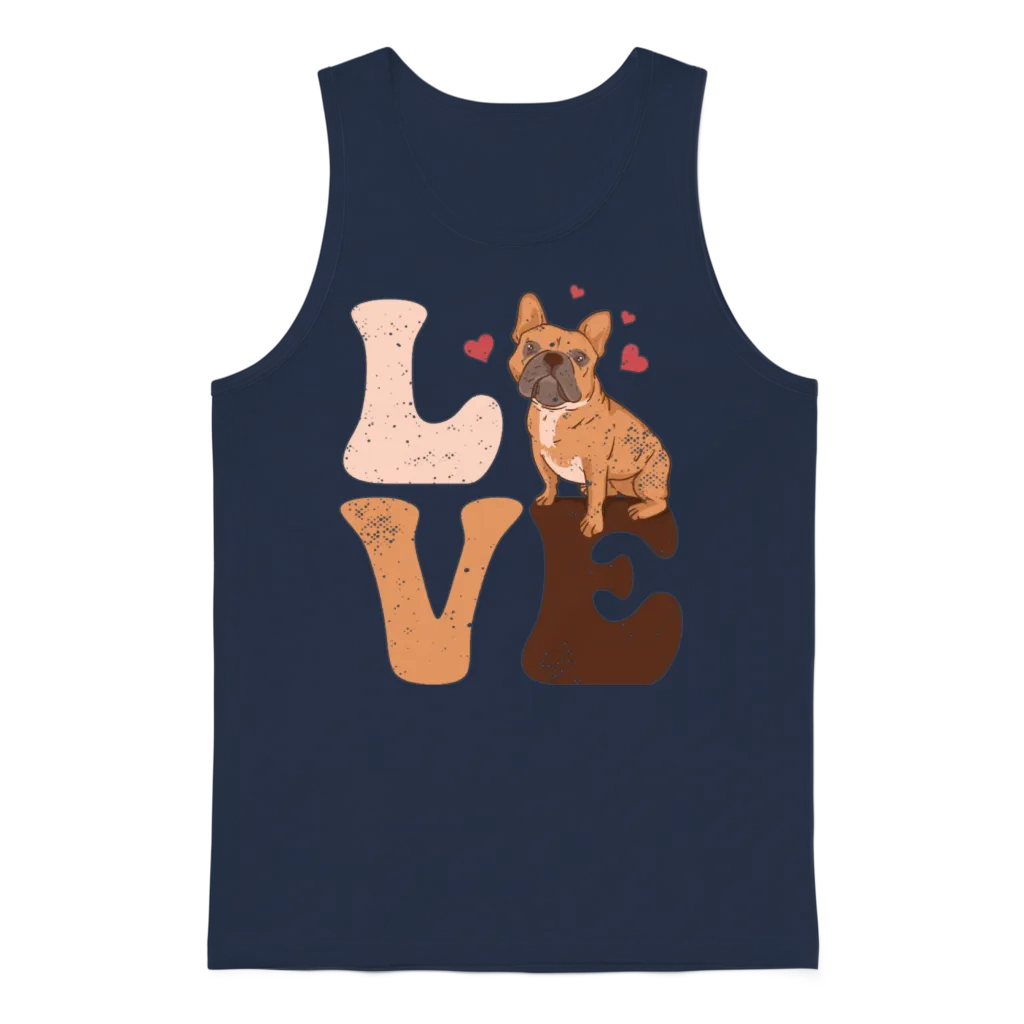 Bulldog Dog โ Lovers Gift Unisex Tank Top - Navy