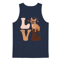 Bulldog Dog — Lovers Gift Unisex Tank Top - Navy – 1