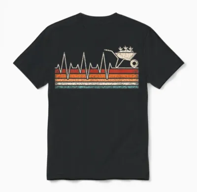 Lustiges Garten Herzschlag Gärtner Gartenarbeit Damen Herren Unisex T-Shirt - Black