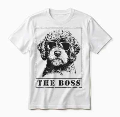 Der Lustige Lagotto Romagnolo Boss Mama Papa Hundeliebhaber Unisex T-Shirt - White