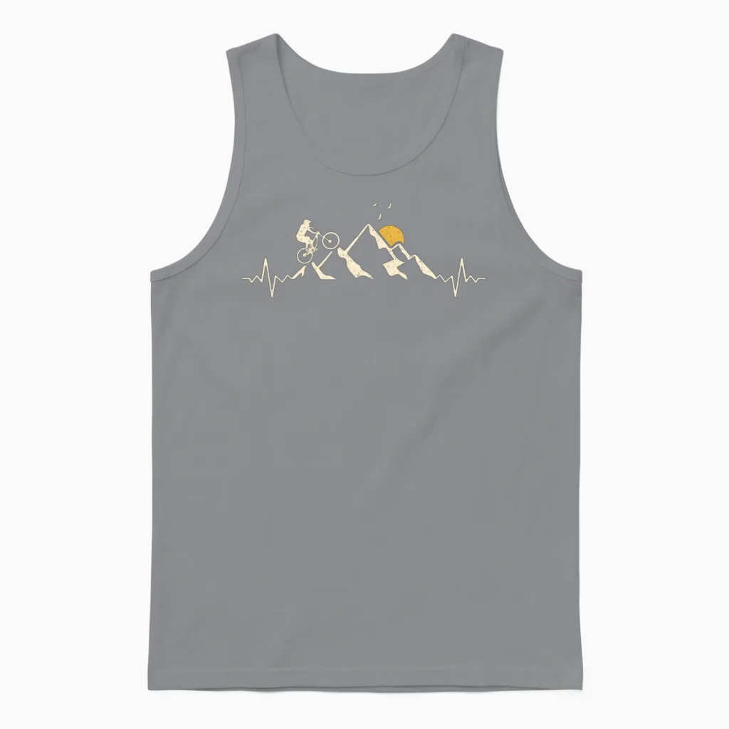 Mountain Biking Mountain Bike Cycling Nature Unisex Tank Top in Sport Grey