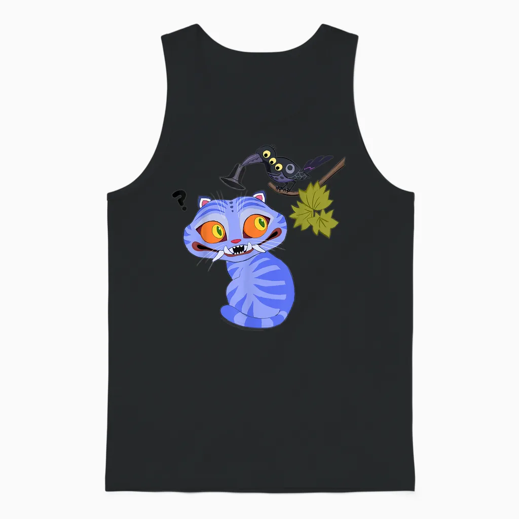 Kpop Demon Hunters Halloween Derpy & Sussy Playing With Unisex Tank Top in Black