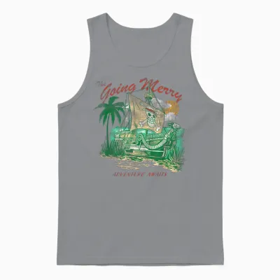 One Piece the Going Merry Adventure Awaits Unisex Tank Top - Sport Grey