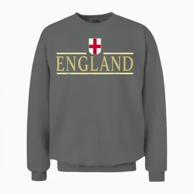 England Flagge England Fußball Trikot Unisex Sweatshirt - Graphite Heather