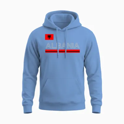Albanie Davil Dignal Albania Vintage Albaner Kosovo Unisex Hoodie - Carolina Blue