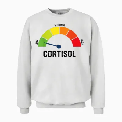 Low Cortisol V Meme Unisex Sweatshirt - White