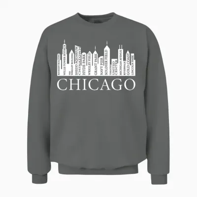 Chicago Buildings Unisex Sweatshirt - Graphite Heather