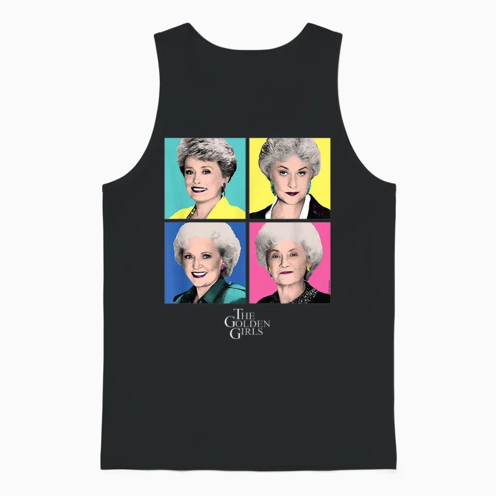 The Golden Girls - Group Pop Art Unisex Tank Top in Black