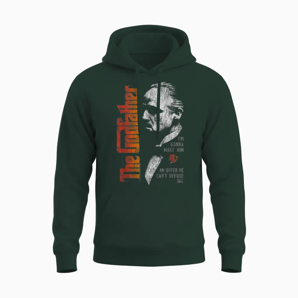 The Godfather Don Vito Corleone Movie Quote Unisex Hoodie in Forest