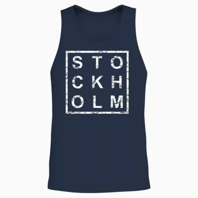 Stylisches Stockholm Schweden Unisex Tank Top - Navy