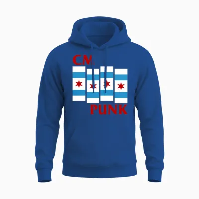 Cm Punk Flag of Chicago Unisex Hoodie - Royal
