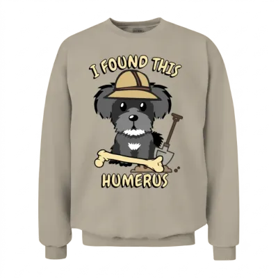 Funny Schnauzer Is an Archaeologist Unisex Sweatshirt - Sand