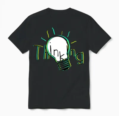 Thinking Unisex T-Shirt - Black