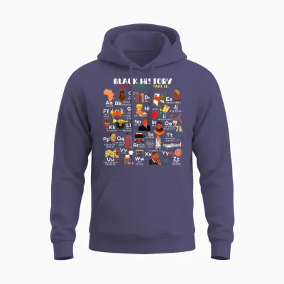 Abcs of Black History Month Pride Live It Learn It Teacher Unisex Hoodie - Heather Sport Dark Navy