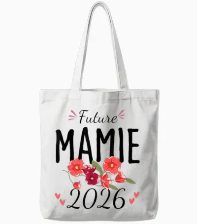 Future Granny 2026 Announcement Pregnancy Grandma Tote Bags - White