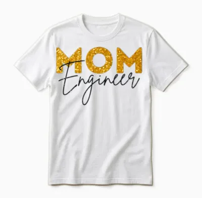 Mom Engineer Unisex T-Shirt - White