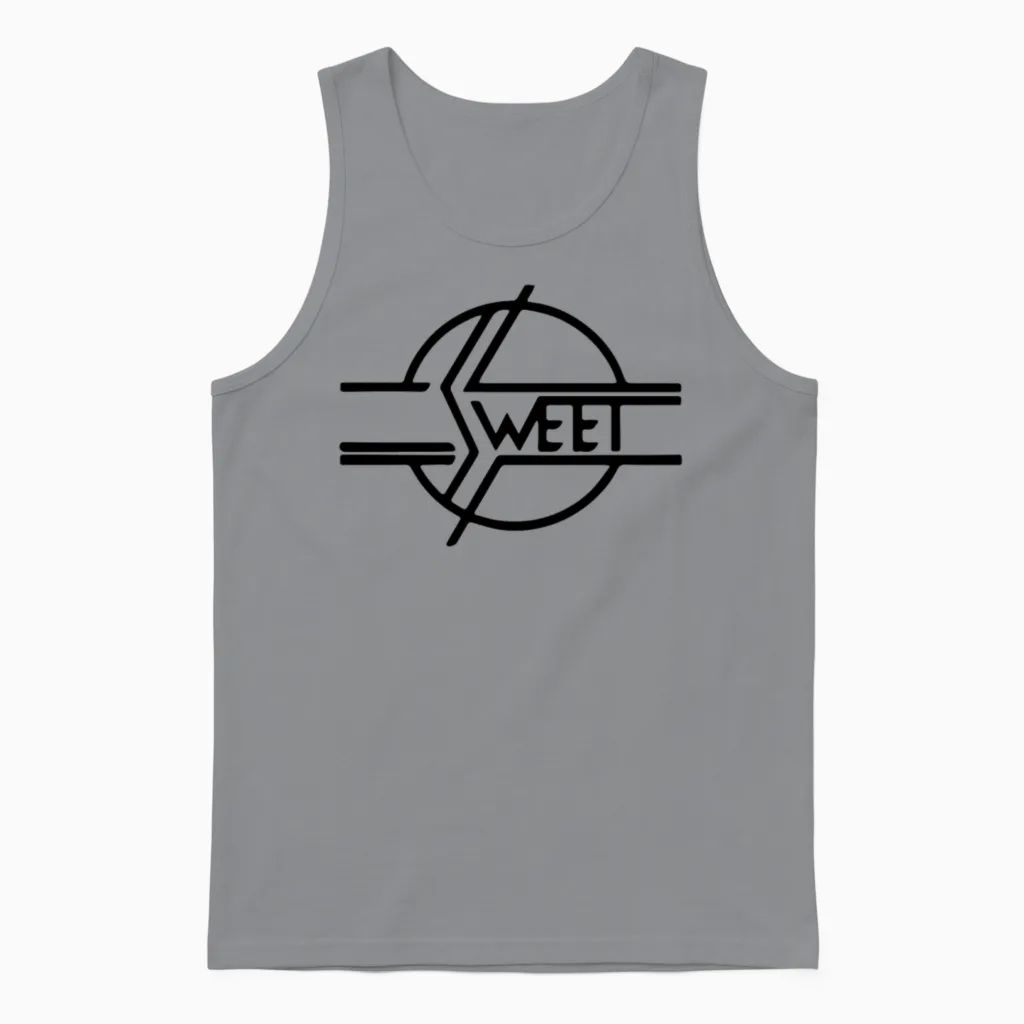 New the Sweet Band Glam 70s Classic Rock Band Men Unisex Tank Top in Sport Grey
