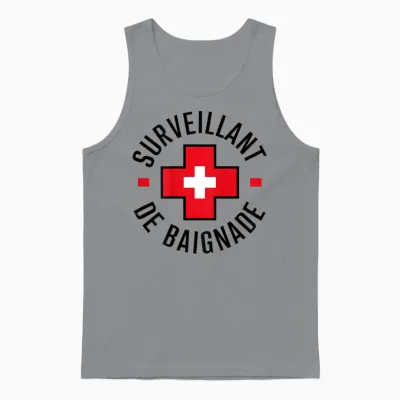 Swimming Supervisor Men Women (design at the Res) T-Shirt, White, S Unisex Tank Top - Sport Grey