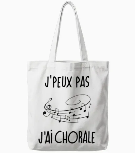 Je Peux Pas J'ai Choir Choir T-Shirt, White, S Tote Bags - White