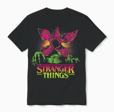 Stranger Things Neon Demogorgon Unisex T-Shirt - Black
