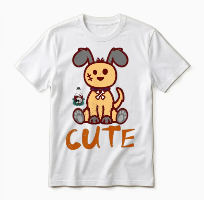 Cute but Creepy Funny Unisex T-Shirt in White