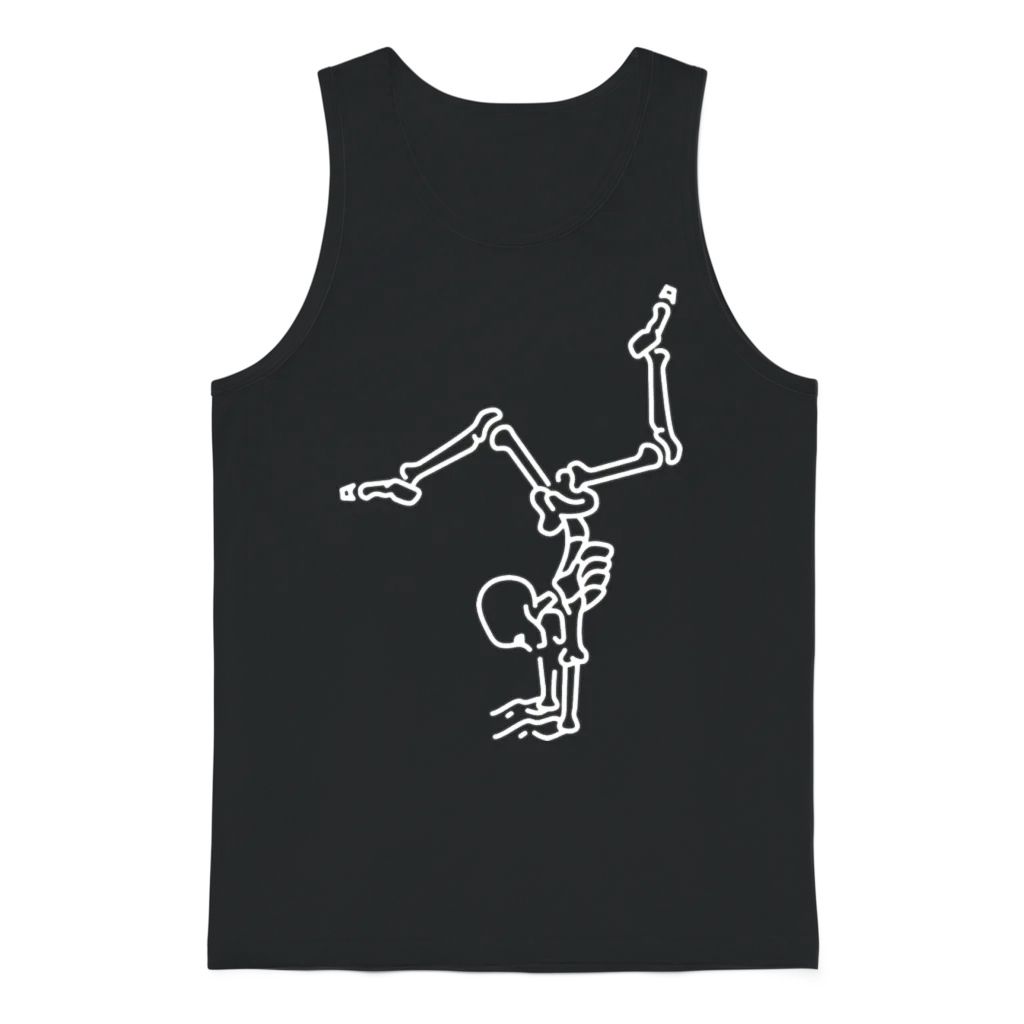 Dancing Skeleton Retro โ Halloween Gift Unisex Tank Top - Black
