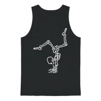 Dancing Skeleton Retro — Halloween Gift Unisex Tank Top - Black – 1