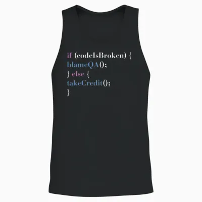 Programmer Qa Saying Computer Programming Unisex Tank Top - Black