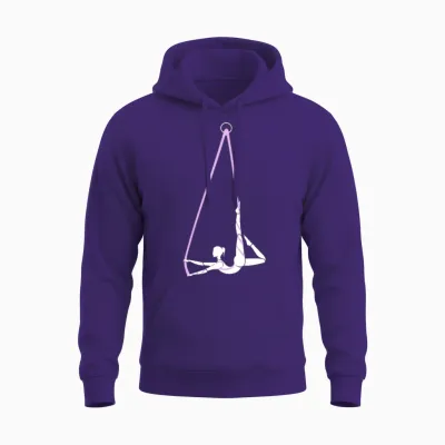 Aerial Silk Unisex Hoodie - Purple