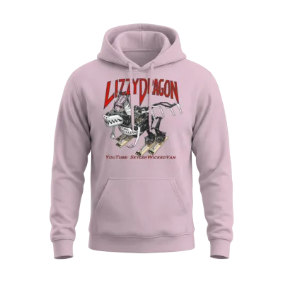 Lizzy Dragon with Youtube Channel Unisex Hoodie - Light Pink