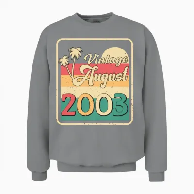 2003 August Retro Unisex Sweatshirt - Sport Grey