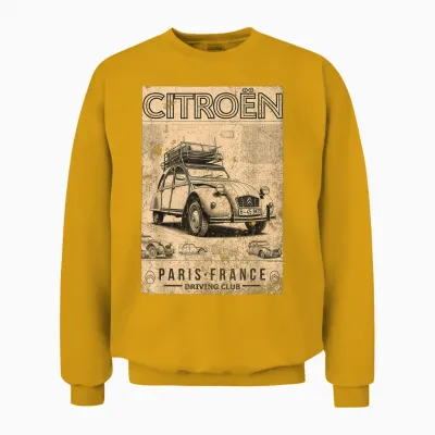 Citroën Driving Club 2cv Paris France Father's Day Unisex Sweatshirt - Gold