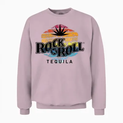 Rock N Roll Tequila Fifth Collection Unisex Sweatshirt - Light Pink