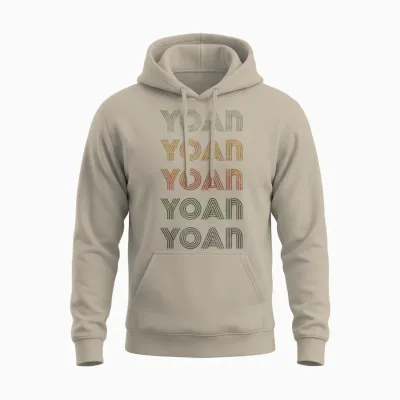 Love Heart Yoan T-Shirt Grunge Style Vintage Noir Yoan Unisex Hoodie - Sand