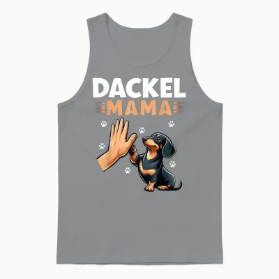 Dackel Mama Rauhaardackel Teckel Hund Lustiges Motiv Unisex Tank Top - Sport Grey