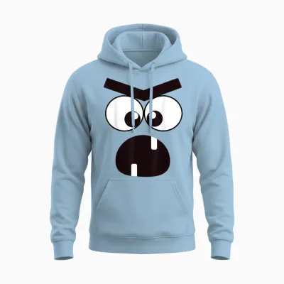 Creepy Carrots Face Halloween Costume Unisex Hoodie - Light Blue