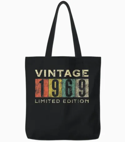 Retro 56 Jahre Alt Vintage 1969 Limited Edition Geburtstag Tote Bags - Black