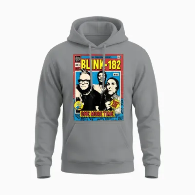 Official Blink-182 One More Time Comic Unisex Hoodie - Sport Grey