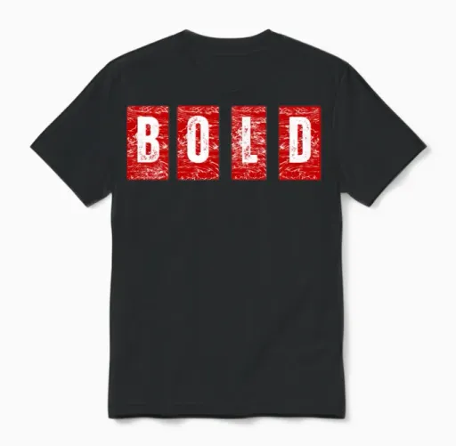 Bold Quad Panels Distressed Typography Unisex T-Shirt in Black