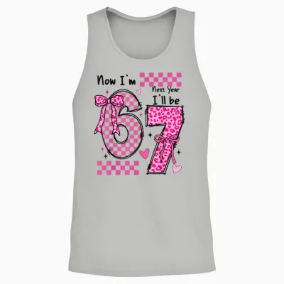 6th Birthday Girl Outfit Im 6 Year Old Birthday Next Be 7 Unisex Tank Top - Ash