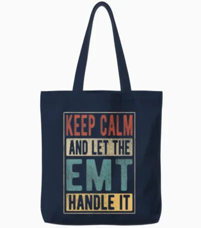 Emt Retro Gift Tote Bags - Navy