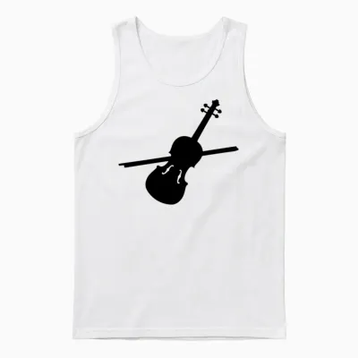 Violin Unisex Tank Top - White