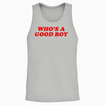 Who's a Good Boy Y2k Inspired Funny Dog Pet Women Men Unisex Tank Top - Ash